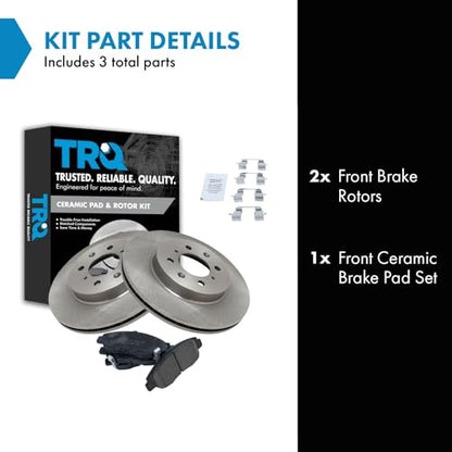 TRQ Front Ceramic Brake Pad and Rotor Set - style: BKA10569