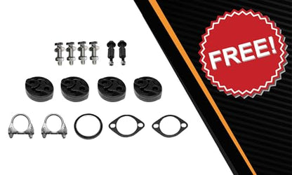 Exhaust Resonator Y-Pipe and Pair of Muffler Kit Compatible for 2009-2013 Subaru Forester 2.5L | Stainless Steel | Northeastern Exhaust | Free Gaskets, Clamps, Hangers, and Bolt kit Included