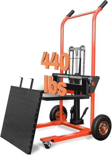 Apollo Winch Stacker, Hydraulic Pallet Truck Dolly 440 Lbs Capacity - color: Orange, size: Hydraulic-440lbs-35.8" Lift