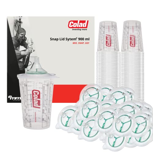 Colad Snap Lid System Automotive Spray Paint Application Kit Including Mixing Cup and Lid with Built in Paint Filter 900 ml (190 Micron Strainer) - color: 190 Micron