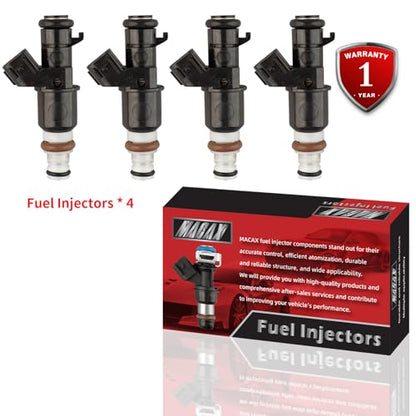 Set of 4 Fuel Injectors FJ484 16450-RAA-A01 Replacement - size: FJ484