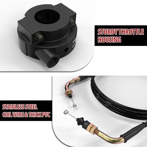 1PZ 7/8" Twist Throttle Grip Set w/ 78" Cable for GY6 QMB139 157QMJ Scooter
