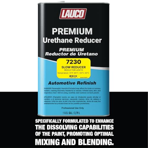 Slow Urethane Grade Reducer (7230), 1 Gallon, 75°F - 95°F﻿﻿ ﻿- For Automotive Paint and Industrial Paint Use - High Performance Automotive Grade 7230 - style: Slow - One Gallon