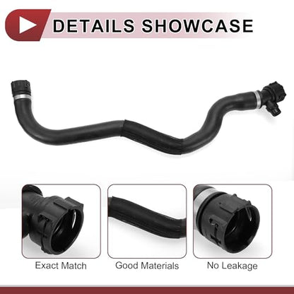 1 Pcs Radiator Coolant Hose for BMW 530i 540i 2017-2020 Upper Coolant Return Line No.17128602870 Black Rubber