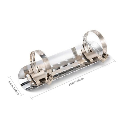 Motorcycle Exhaust Pipe Heat Shield Cover Muffler Protector Guard Moto Accessories Universal (Silver) - color: Silver