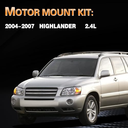 Engine Motor and Transmission Mount Kit for 2004-2007 Highlander 2.4L AWD - size: 2004-2007 Highlander 2.4L