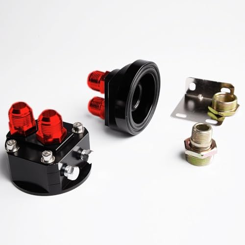 G-PLUS 10 Row AN10 Universal Engine Transmission Oil Cooler Kit,Black - color: Black-Separation Style, size: 10 ROW