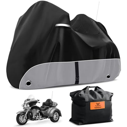Trike Cover, Heavy Duty 420D Outdoor Three Wheeler Cover, Grey - color: Grey, size: Trike