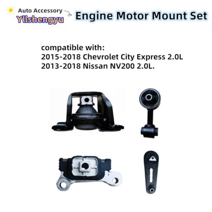 Engine Motor Transmission Mount Kit for 2013-2018 Nissan NV200 - size: 2013-2018 Nissan NV200 2.0L