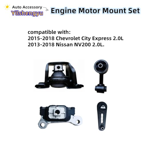 Engine Motor Transmission Mount Kit for 2013-2018 Nissan NV200 - size: 2013-2018 Nissan NV200 2.0L
