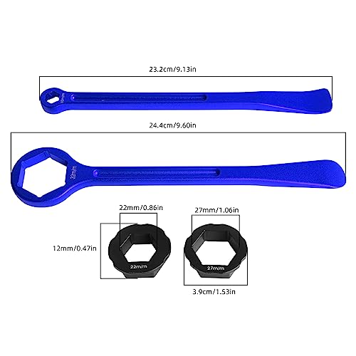 10MM/0.39'' 12MM/0.47'' 22MM/0.87'' 27MM/1.06'' 32MM/1.26'' Universal Motorcycle Tire Iron Set Changing Tool Kit Combo Levers Set Tire Repair Tool for Hex Wrench Spanner Head - color: 12mm--blue
