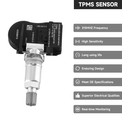 4pc 315MHz TPMS Sensors for Mitsubishi Outlander Lancer 4250B975