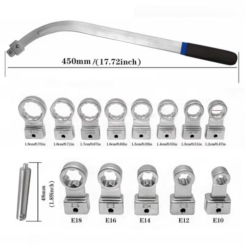 15PCS Serpentine Belt Tensioner Tool Kit 12-Point Wrench