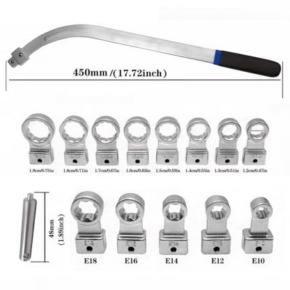15PCS Serpentine Belt Tensioner Tool Kit 12-Point Wrench