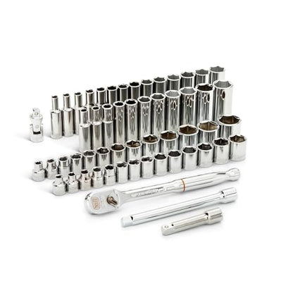 GEARWRENCH 56 Pc 3/8" Dr 6 Pt 120XP™ SAE/Metric Mechanics Tool Set | 80550P - size: 3/8", style: 56-piece kit