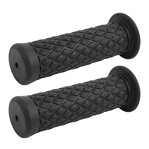 FLYPIG Universal 22mm 7/8" Motorcycle Handlebar Grips Bike Grips Non Slip Rubber Hand Grips for Honda Yamaha Suzuki Kawasaki KLX CRF YZF XR Polaris Arctic Cat Off Road Dirt Bike Handle Grips - color: BLACK