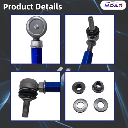 MOAR 2Pcs Adjustable Sway Bar Links M10 300-350mm Universal - color: (11.81-13.78' 300-350mm) M10