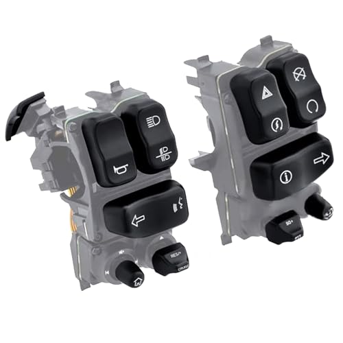 Plastic Motorcycle Switch Housing Button Caps Hand Control Switch Buttom Covers Fit for Harley Touring Electra Glide Street Glide Road King Ultra Limited FLHT FLHX FLHR 2014-2023