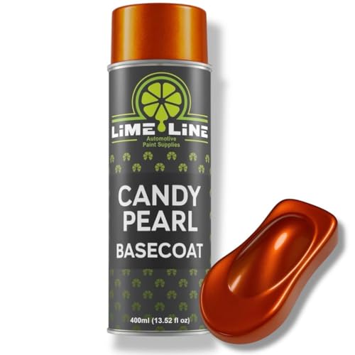 LiME LiNE Candy Pearl Basecoat Aerosol Spray Paint - Automotive Custom Car Paint for Pro Results - No Spray Gun Needed (Tangerine Orange) - color: Tangerine Orange