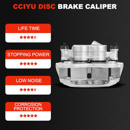 cciyu Front Left Disc Brake Caliper Assembly w/Bracket 18B5524 - size: Front Left[18B5524]