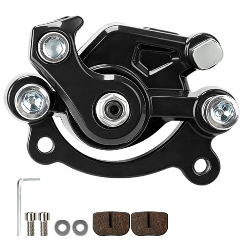 Mini Bike Rear Brake Caliper with Brake Pads for Coleman CT100U CC100X RB100 B100 Baja DB30 Dirt Bug Motovox MBX10 MBX11 105cc 99cc 97cc 79cc 2.5hp 2.8hp Monster Moto MMB-80 MM-B105 Parts (BLACK) - color: Black