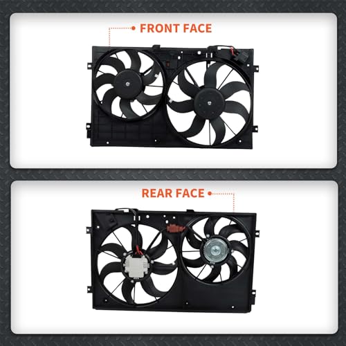 labwork Radiator Condenser Cooling Fan Assembly Replacement for A3 8P1 2003 05-2012 08 1K0959455CQ 1K0959455FJ