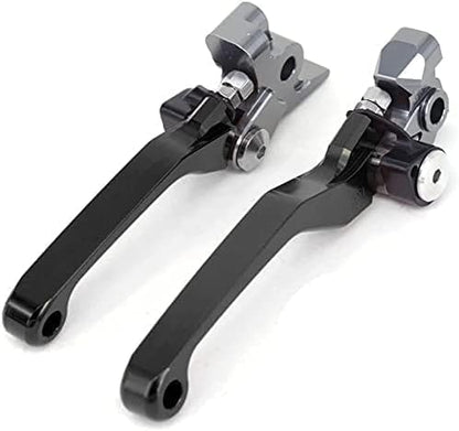 JFG RACING Dirt Bike Foldable Clutch Brake Levers for XC EXC FE TC EXCF - color: Black
