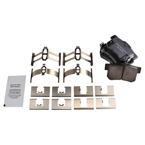 TRQ Rear Brake Pad and Rotor Set Ceramic Solid Rotors - style: BKA14743