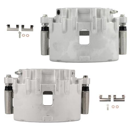 cciyu Front Left & Right Brake Calipers With Bracket 18B4966 18B4967 - size: Front[18B4966+18B4967]