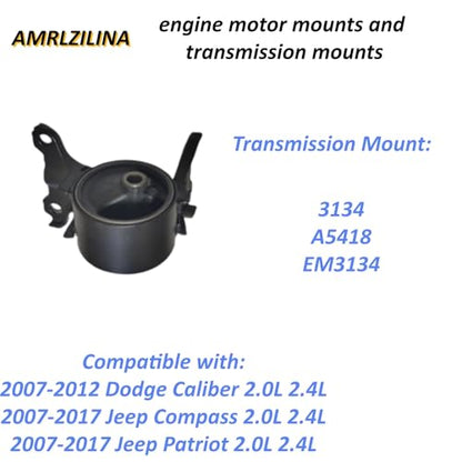 Engine Motor Transmission Mount Kit for Compass 2007-2017 - size: 2007-2012 Dodge Caliber 2.0L 2.4L