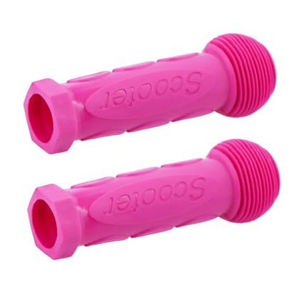 Kids Scooter Handle Grips Replacement Handlebars for 2/3/4 Wheels Child Kick Scooters Bike Rocking Car Push Cart, 9 Color Available, 2-Pack - color: Pink