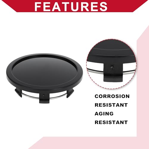Universal Car Wheel Center Hub Cap/Rim Cover Hub Caps/for Most Cars/Snap-in Plastic 76mm 2.99" OD / 4 Pcs Black