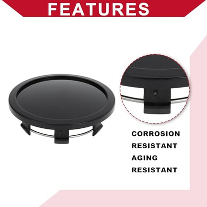 Universal Car Wheel Center Hub Cap/Rim Cover Hub Caps/for Most Cars/Snap-in Plastic 76mm 2.99" OD / 4 Pcs Black