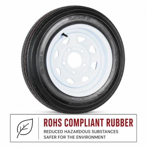 eCustomrim 2-Pack Trailer Tire Rim Assembly 4.80-12 480-12 Load C 5 Lug