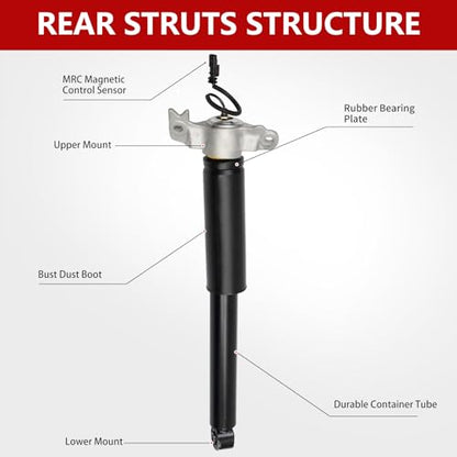 Pair Rear Shock Absorber Magnetic Strut Assembly Spring With Electric Suspension Compatible with Cadillac XTS 2013-2019 Replace For 84326293 84326294 84326295 84326296