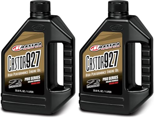 Maxima 23901 1 L 2-Stroke Engine Oil Castor 927, 2 Pack - size: 33.8 fl oz (Pack of 2), style: Single
