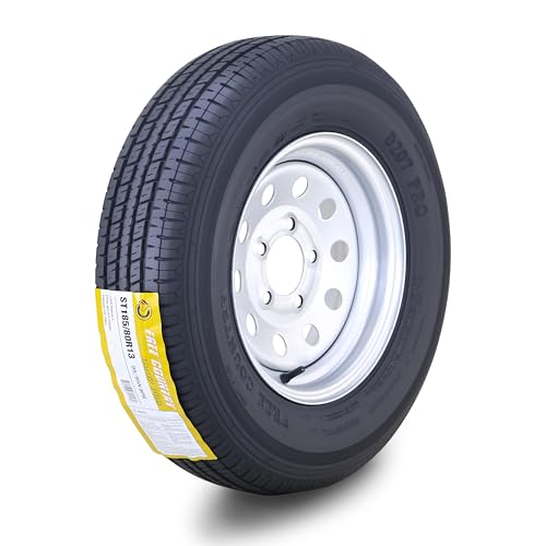 Free Country Trailer Tire Wheel ST185/80R13 8Ply D 98N 5X4.5 Silver Mod Rim - size: ST185/80R13 /8PR