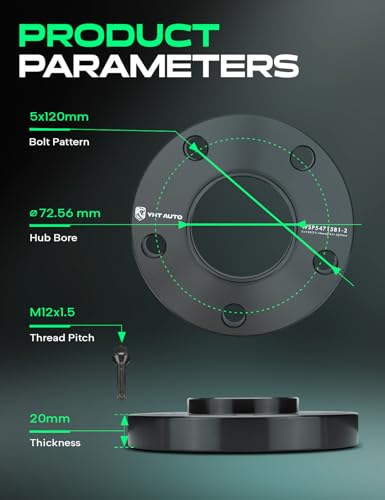 YHTAUTO 5x120 Hub Centric Wheel Spacers 20 mm for BMW - size: 20 MM Thickness, style: 2 PCS