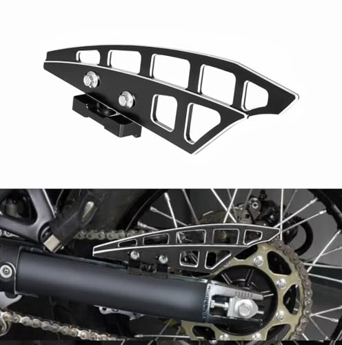 KLR650 Rear Chain Guard Cover Protector Motorcycle Chain Cover Aluminum Compatible with KLR 650 2008-2018 Black - color: 132 black