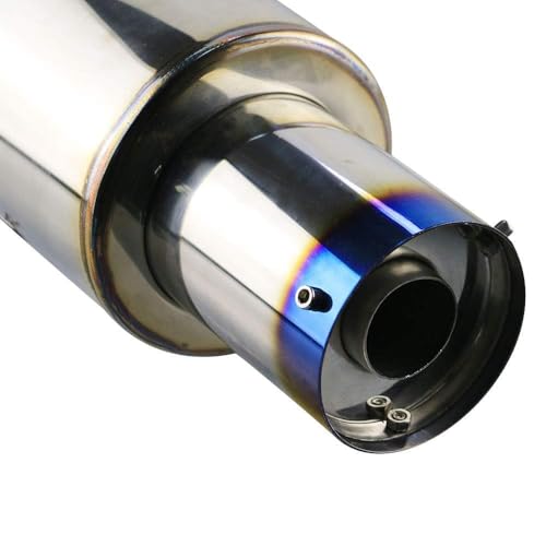 MGSTORM 3 Inch Exhaust Muffler Tip, Universal Removable Silencer for Car SUV Truck, 76mm Stainless Steel Round Exhaust Tip - size: 3 Inch