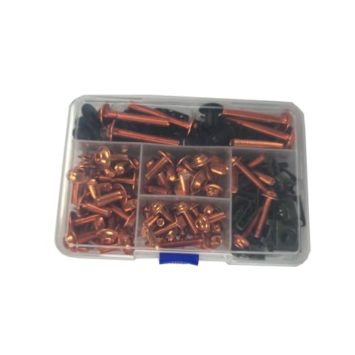 210pcs Motorcycle Fairing Bolts Kit for Sportbike Orange - color: Orange