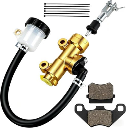 KT196 Go Kart Brake Master Cylinder Kit Replacement for Coleman - color: gold