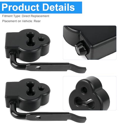 4PCS Exhaust Muffler Rubber Isolator Hanger with Support Bracket Kit
