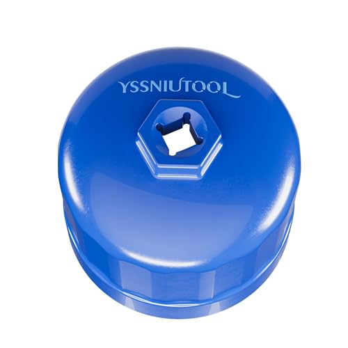 86.6mm 16 Flutes Oil Filter Wrench for Volvo and BMW With 86mm 16 Flutes Cartridge Style Oil Filter Housing Caps, Oil Filter Removal Tool For Changing Oil (Blue) - color: Blue