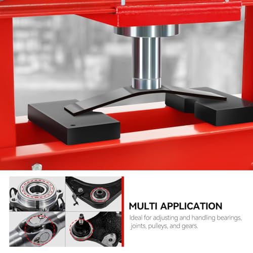 Auto Dynasty 30 Ton Hydraulic Shop Press H-Frame with Movable Press Plate Automotive & Metalworking Power Tool