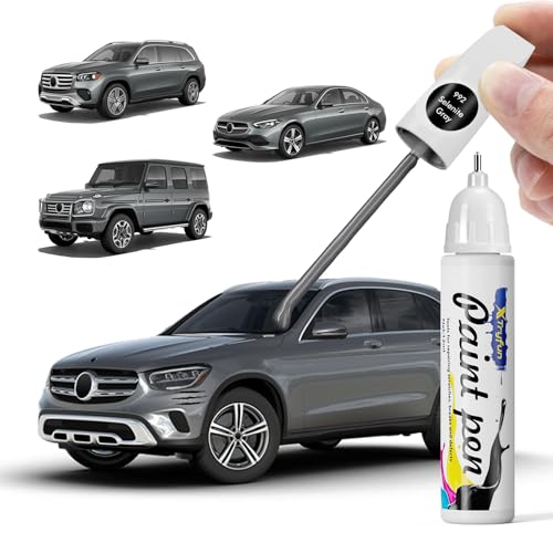 992 Selenite Gray Touch Up Paint Compatible with Mercedes Benz - color: Selenite Gray 992