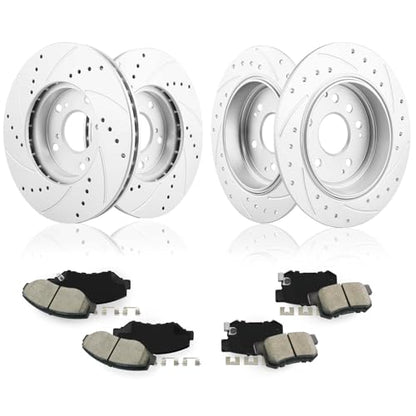 Betthand Brakes and Rotors fit for 2003-2011 Honda Element 2.4L L4 - size: 96711*2+980151*2+D914-7795+D536-7418