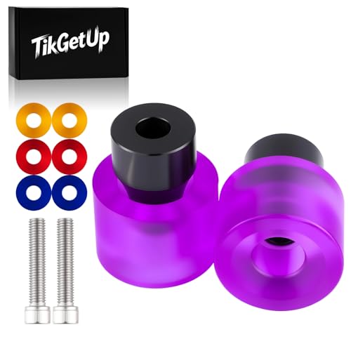Violet Crash Bar End Sliders & Colored washers Fits for Harley Touring Dyna Softail Sportster & Any Other Brand 1-1/4 Inch Engine Saddlebag Guards - color: Violet