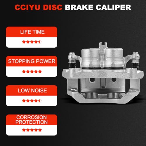 cciyu Front Right Disc Brake Caliper Assembly With Bracket 19B2871B - size: Front Right[19B2871B]