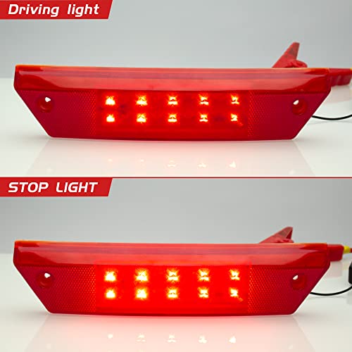 LED Tail Light for Ranger 900 800 700, Rear Taillight Compatible With Polaris Ranger 500 700 800 900 2009-2016 Replacement OEM Part# 2411099 Brake Stop Light Accessories（2411099-Red） - color: 2411099-Red